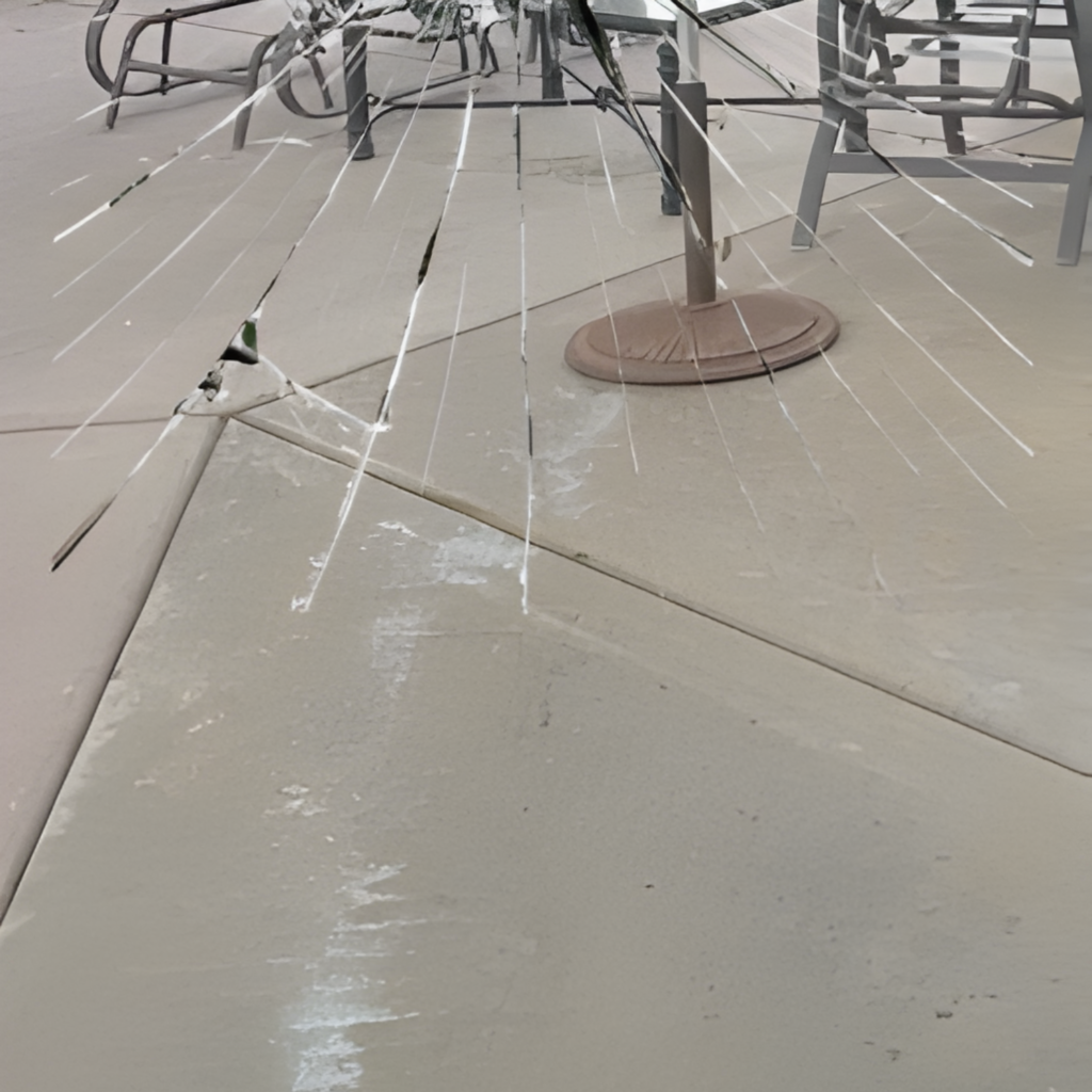 Sliding door broken glass in Arizona home